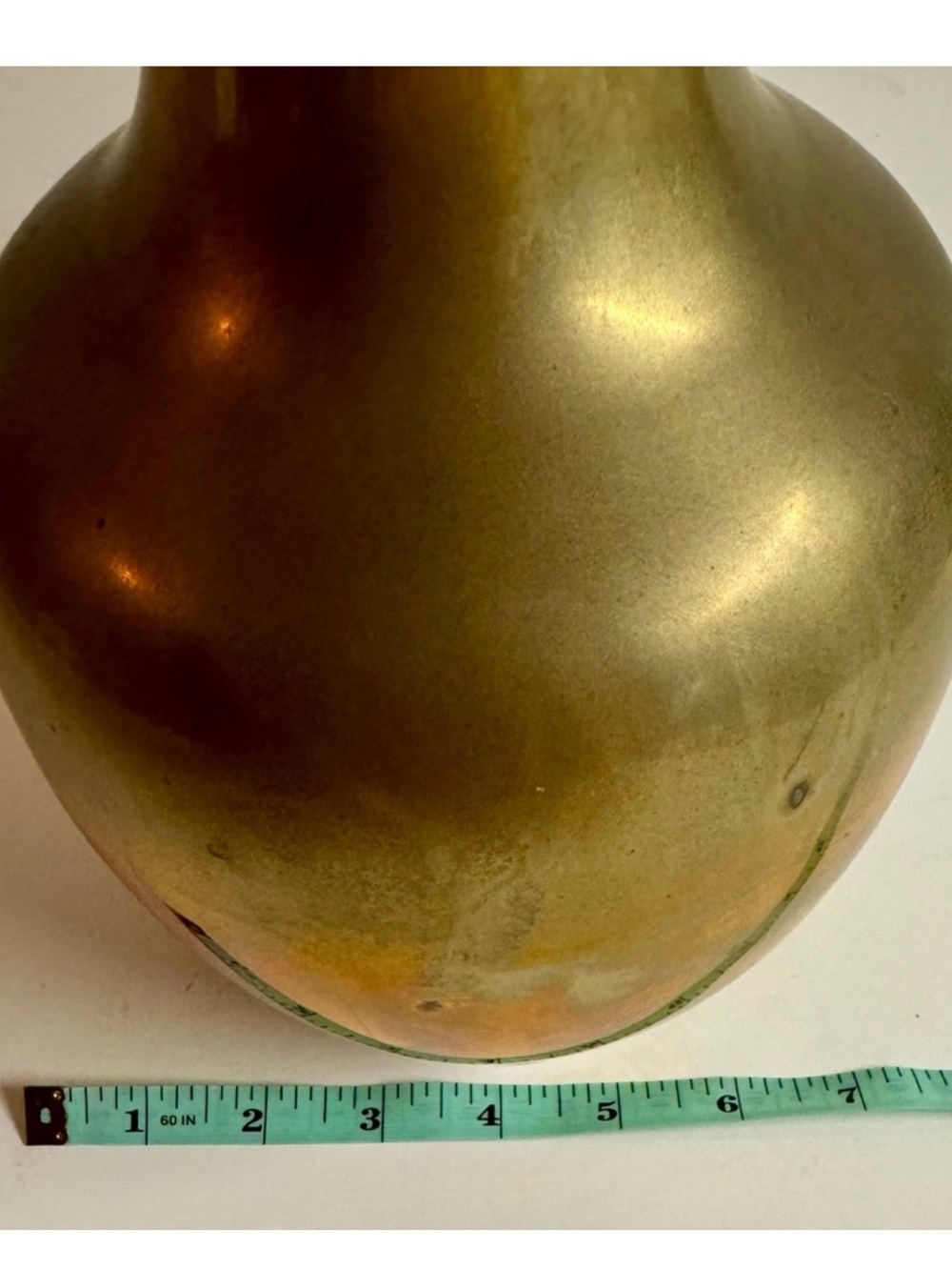 Vintage Large Heavy Solid Brass Vase - Elegant Home Accent.Old World Heritage - Picture 5 of 10